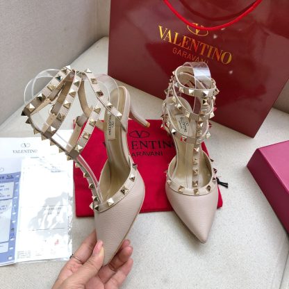 VALENTINO lychee leather series elegant high heels - Image 4