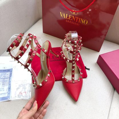 VALENTINO lychee leather series elegant high heels - Image 4