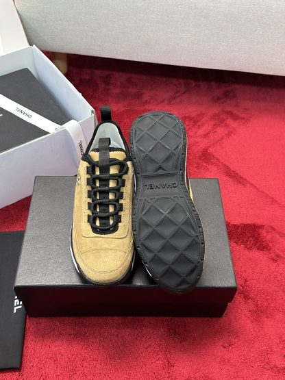 Chanel unisex couple earth color mix and match classic casual sneakers - Image 4