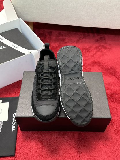 Chanel black men's and women's couple's mixed craftsmanship embroidery style versatile casual sports shoes - Image 4