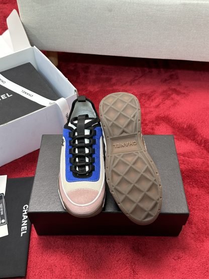 Chanel blue and black men and women couples mix and match craft embroidery style versatile casual sports shoes - Image 4