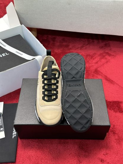 Chanel men's and women's couple's versatile fashionable apricot color mix and match casual sports shoes - Image 3