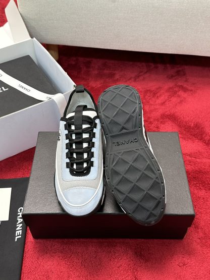 Chanel men's and women's couple's versatile fashion blue-gray mix and match casual sports shoes - Image 4