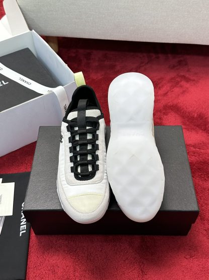 Chanel men's and women's couple's versatile fashion white mix and match casual sports shoes - Image 4