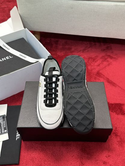 Chanel classic men's and women's couple's black and white mix and match fashion casual sports shoes - Image 4