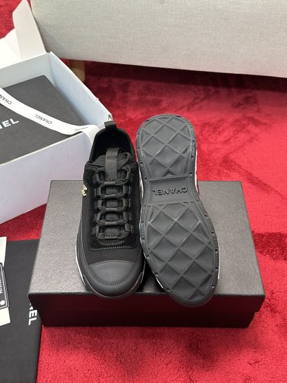 Chanel classic black all-match casual sneakers for men and women - Image 4