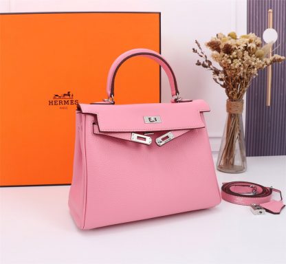 Hermès Sakura Pink Practical Handbag Size 28cm 25cm - Image 4