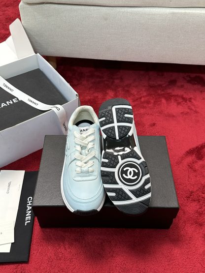 Chanel light blue craft embroidery style fashion casual sports shoes - Image 4