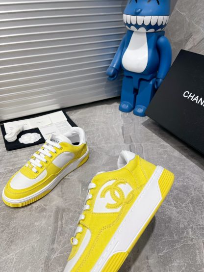 Chanel Spring and Summer Ultra High Quality Yellow Fashionable Casual Sports Sneakers - Image 4