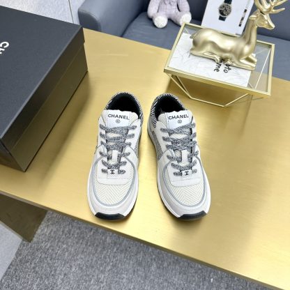 Chanel Classic Fashion Grey Black Casual Sneakers - Image 4