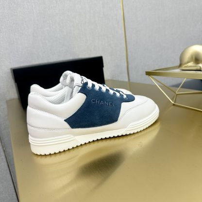 Chanel Classic Fashion Blue and White Casual Sneakers - Image 4