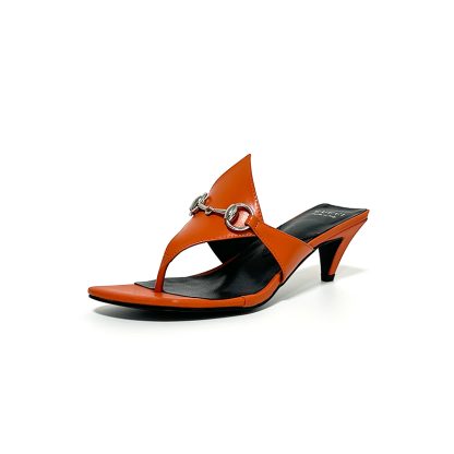 Gucci Spring and Summer Square Toe Flip Flops Classic Buckle Series - Image 4