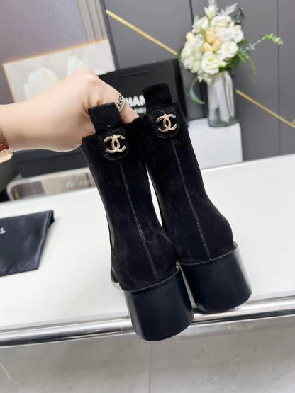 Chanel autumn and winter new black slim women's boots - Image 4