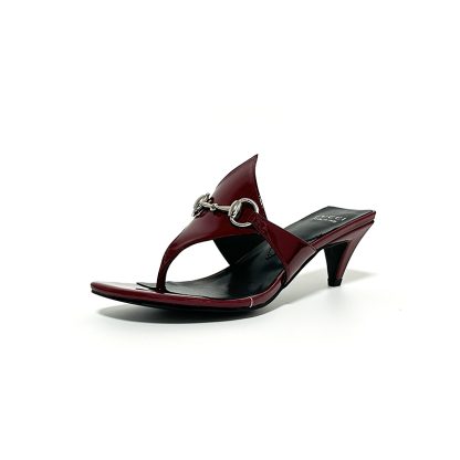 Gucci Spring and Summer Square Toe Flip Flops Classic Buckle Series - Image 4