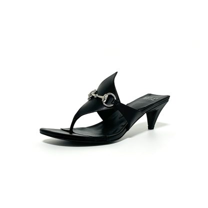 Gucci Spring and Summer Square Toe Flip Flops Classic Buckle Series - Image 4