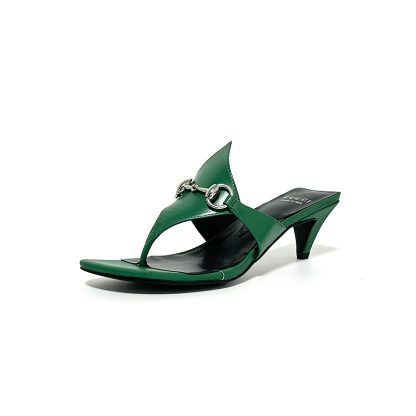 Gucci Spring and Summer Square Toe Flip Flops Classic Buckle Series - Image 4