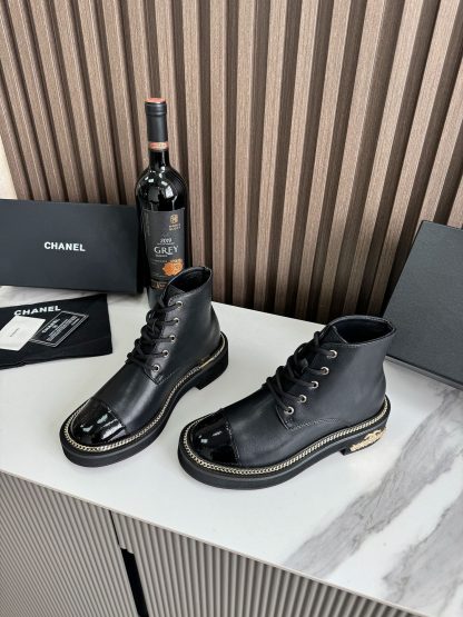 Chanel black autumn and winter new fashionable simple boots - Image 4