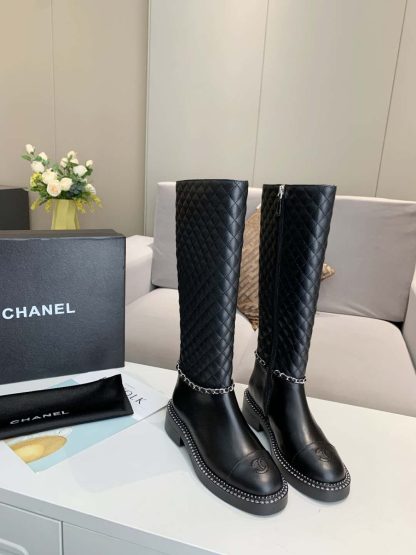 Chanel autumn and winter high-end custom-made ultimate luxury black boots - Image 4
