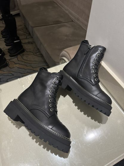 Chanel black matte autumn and winter high-end classic luxury leather ankle boots - Image 4