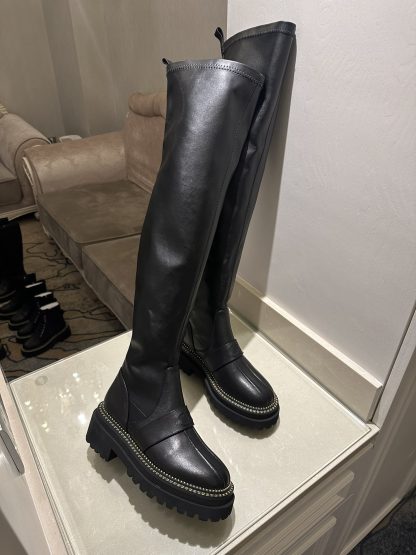 Chanel black autumn and winter high-end custom catwalk classic luxury boots - Image 4
