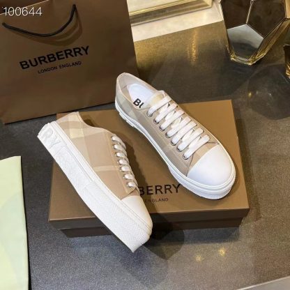 Burberry Vintage Check Cotton Sneakers - Image 5