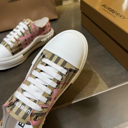 Burberry Vintage Check Cotton Sneakers - Image 4