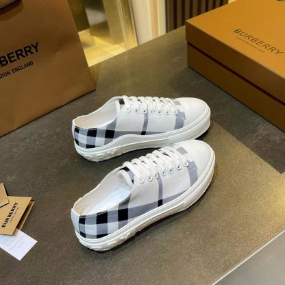 Burberry Vintage Check Cotton Sneakers - Image 4
