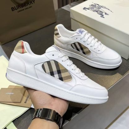 Burberry check pattern stretch nylon sneakers - Image 4
