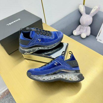 Chanel classic dark blue mix and match fashion casual dad shoes for men and women - Image 4