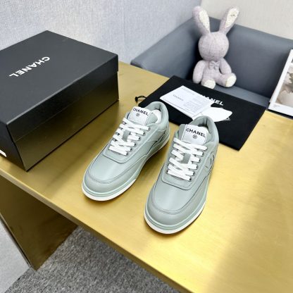 Chanel classic light green versatile casual sneakers - Image 3
