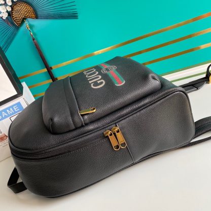 Gucci Elegant Printed Black Quality Backpack - Image 4
