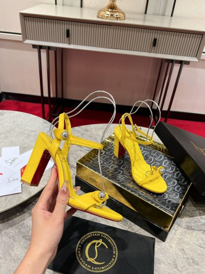 Christian Louboutin chunky heel sandals high heels - Image 4