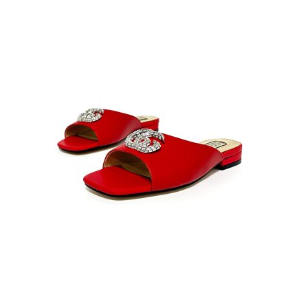 Gucci stunning rhinestone slippers