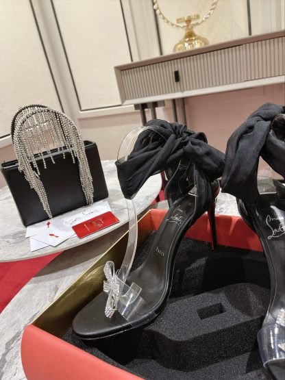 ChristianLouboutin Butterfly Diamond Buckle High Heels - Image 4