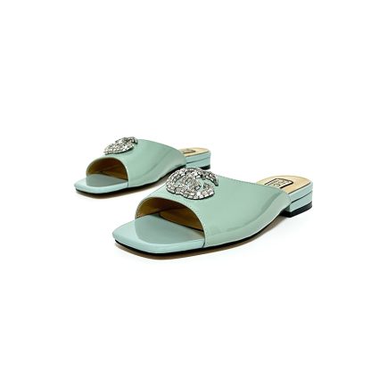 Gucci stunning rhinestone slippers