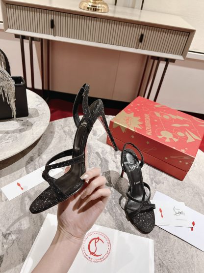 ChristianLouboutin cross strap sandals high heels - Image 4