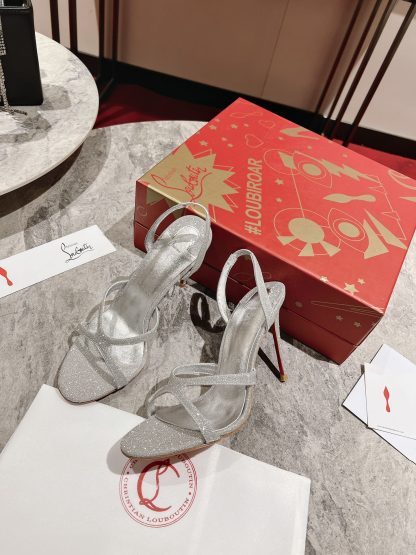 ChristianLouboutin cross strap sandals high heels - Image 4