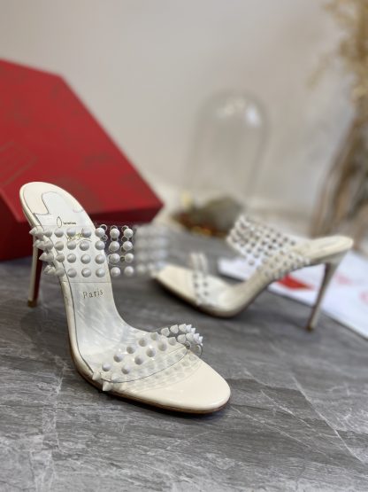 ChristianLouboutin plastic spike sandals high heels - Image 4