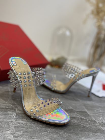 ChristianLouboutin plastic spike sandals high heels - Image 4