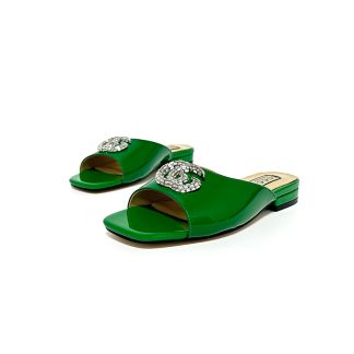 Gucci stunning rhinestone slippers