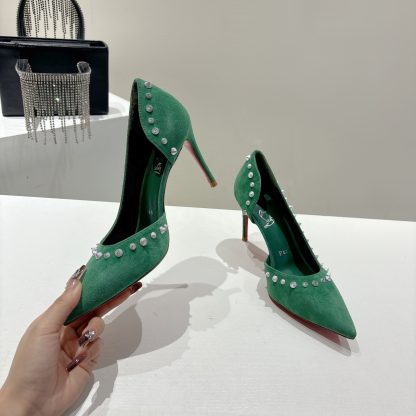 Christian Louboutin classic ANGALINA red sole high heels - Image 4