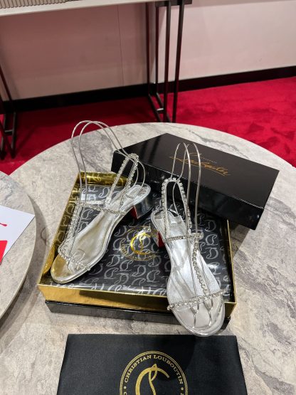 Christian Louboutin Chain Diamond Dream Crystal High Heels - Image 4