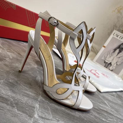 ChristianLouboutin patent leather glossy sandals high heels - Image 4