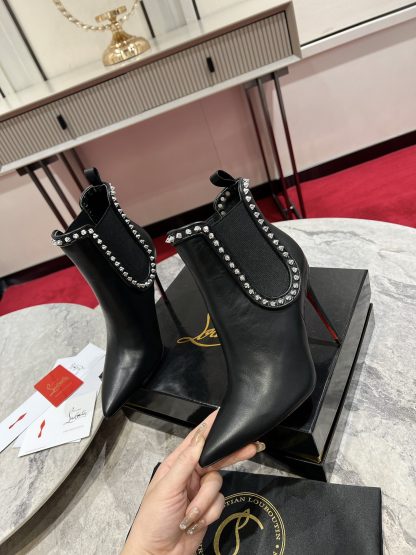 ChristianLouboutin Temperament Pointed Toe Ankle Boots - Image 3