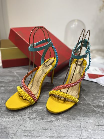 Christian Louboutin fashion pointed studded sandals high heels - Image 4