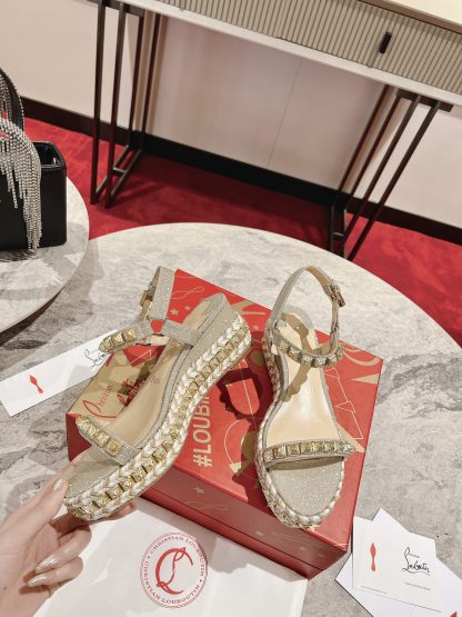 Christian Louboutin fashion wedge sandals - Image 4