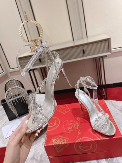 Christian Louboutin crystal chain high-heeled sandals - Image 4