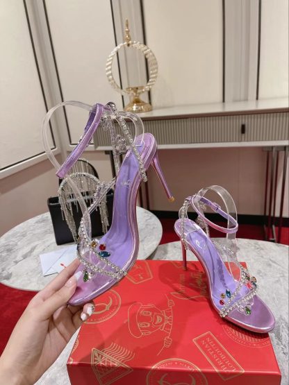 Christian Louboutin crystal chain high-heeled sandals - Image 4
