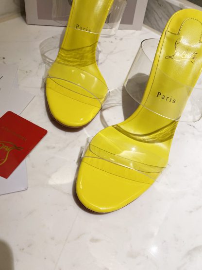 Christian Louboutin Transparent Strappy High Heels - Image 3