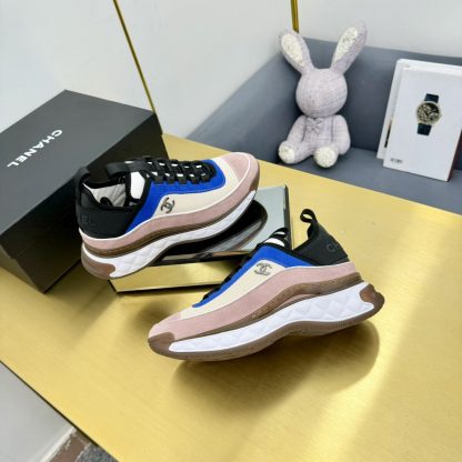 Chanel men's and women's couple's classic blue and pink mix and match fashionable casual dad shoes - Image 4